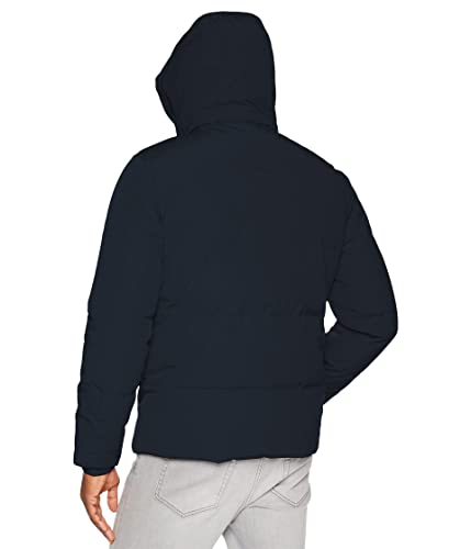 Image of Cole Haan Men's Short Down Parka With Hooded Down Coat