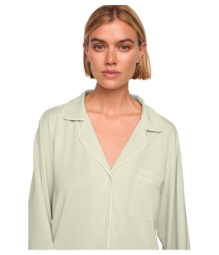 Image of Eberjey Gisele Classic Women's Pajama Set | Long Sleeve Shirt + Long Pants