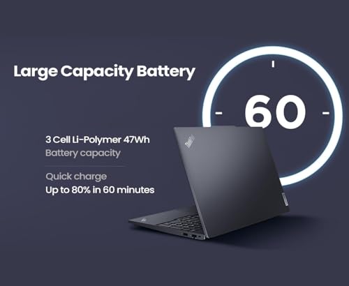 ThinkPad E16 Business Laptop (16" FHD+, AMD Ryzen 5 7530U (> i7-1165G7), 16 GB RAM, 512 GB SSD), impronte digitali, retroilluminato, webcam 1080p, hub IST, Wi-Fi 6, Ethernet, Win 11 Pro w/AI - Notebook - Immagine 6