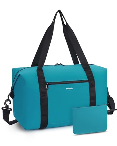 Ecohub Bolsa De Viaje 40x30x20, Softshell Ultraligero Equipaje De Mano Para Avión, Plegable Y Antidesgarro Con Neceser, Compatible Ryanair Vueling Wizzair, 24l, Azul Verdoso Ecohub Bolsa De Viaje 40x30x20, Softshell Ultraligero Equipaje De Mano Para Avión, Plegable Y Antidesgarro Con Neceser, Compatible Ryanair Vueling Wizzair, 24l, Azul Verdoso