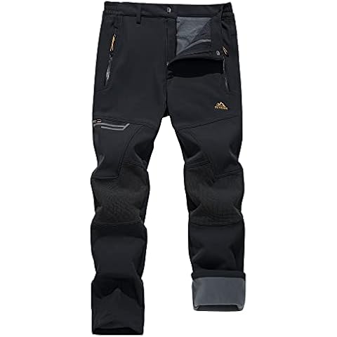 KEFITEVD Men's Winter Softshell Ski Pants Cover