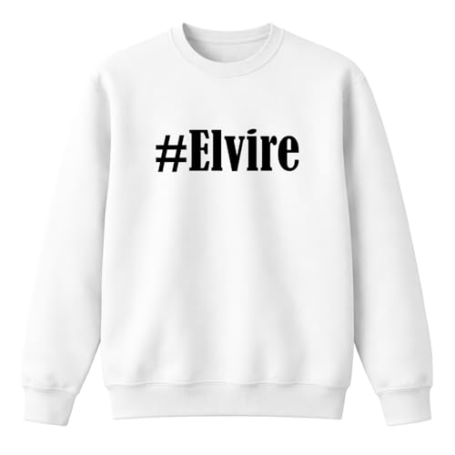 Sweat-shirt Hashtag #Elvire pour toute la famille en coton blanc taille 128