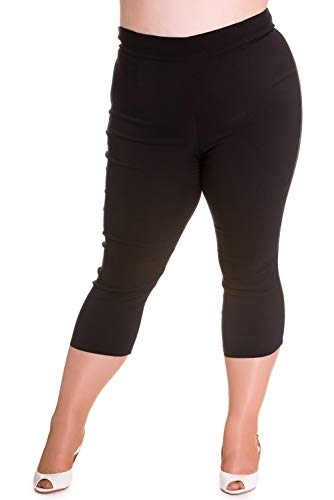 Hell Bunny Tina 50s Vintage Retro Style Capri Trousers 3/4 Length Pedal Pushers3
