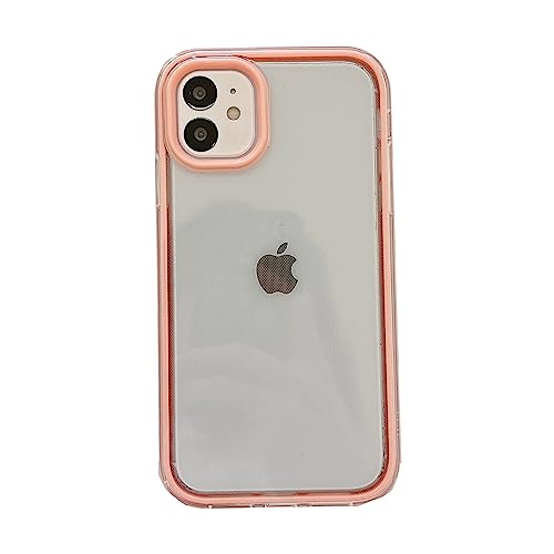 Coque silicone iPhone 12 rose protège objectif contre les rayures