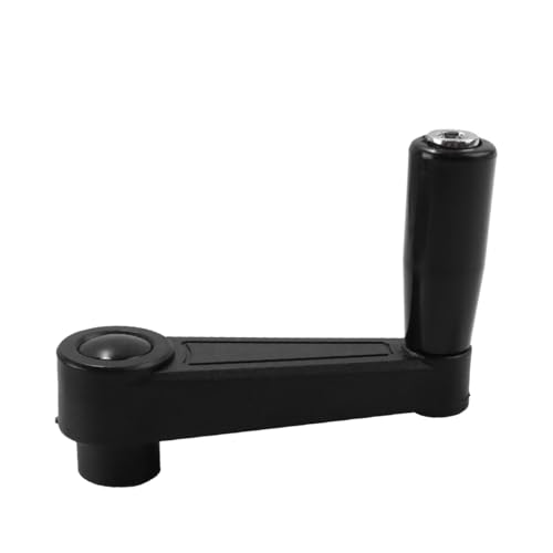 Ubric Manivelle à Trou Rond, 10 mm en Nylon et Acier au Carbone de Remplacement ou à manivelle pour générateurs de manivelle pour équipement mécanique projets de Bricolage, opérations de Machines