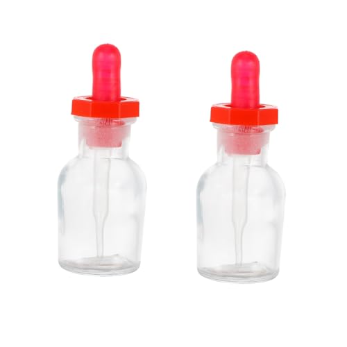 Didiseaon 2pcs Plastic Dropping Glass Dropper Reagent Bottle Perfume Dispenser Glass Dropping Bottle Glass