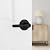 Kwikset Henley Interior Passage Door Handle, Lever For Closet and Hallway Doors, Reversible Non-Locking Handle Lever, Matte Black, with Microban Protection