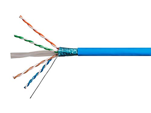 Cable Cat5e Monoprice sólido 1000ft STP azul para prevenir pérdidas de señal en red