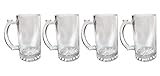 Peter Lit - Beer Mugs for Freezer – Freezable Glass Beer Mugs Stein, 16 Oz Beer Mug, Set of 4