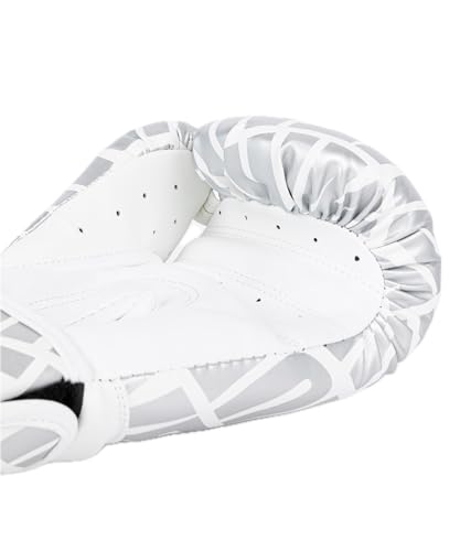 Image of Venum, Contender 1.5 XT Boxing Gloves, Unisex Adult, 14 Oz, White /Silver
