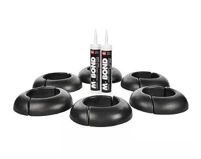 GAF M?Curb™ 5 in. Dia (7.5 in. O.D.) Polyester Round Black Asphaltic Roofing Flashing Cover for Roof Penetrations (12 pc/bx)