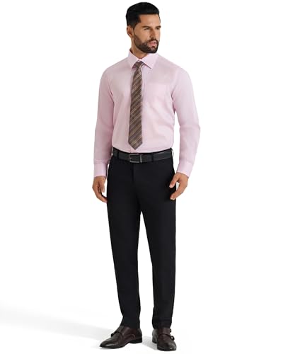 Image of Alimens & Gentle French Cuff Regular Fit Dress Shirts (Cufflink Included) | Office Work,Business Casual,Wedding,Formal Event,Interview,cufflink,Soft,Breathable,Polyester Cotton
