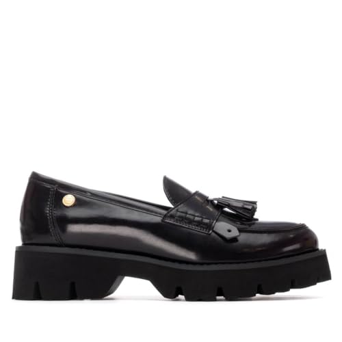 XTI - Mocasines Mujer Burdeos - Calzado Cómodo y Versátil - Moda Casual - Modelo 14467702 (Talla 40)