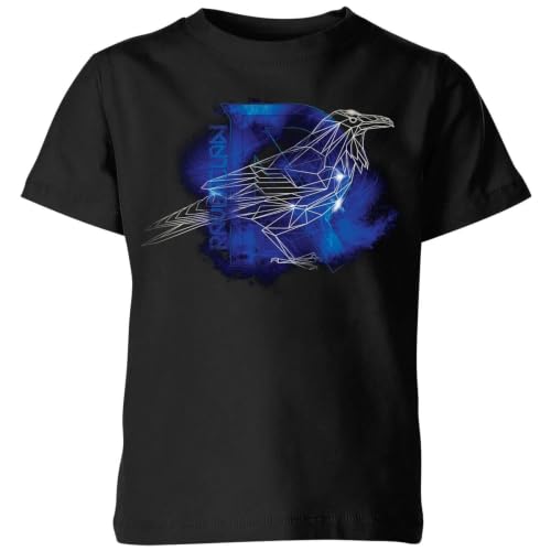 Image of Official Harry Potter Ravenclaw Geometric Kids T-Shirt Black - YXL