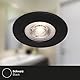 BRILONER Leuchten - 3er Set LED Einbauleuchten Decke, Dimmbare Einbaulampen, Ultraflache Einbaustrahler Bad, Badeinbaustrahler IP44, Schwarz, 90x25 (DxH), 7036-035