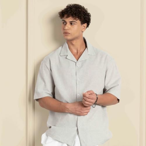 Image of Aatman Men's Half Sleeve | Casual | Box Fit | Cuban Collar Shirt