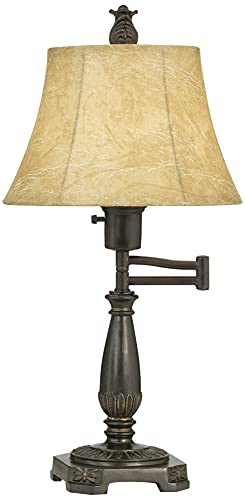 Regency-Hill-Andrea-Rustic-Traditional-Natural-Cottage-Swing-Arm-Desk-Lamp-22-12-High-with-USB-Charging-Port-Bronze-Metal-Faux-Leather-Shade-for-Living-Room-Bedroom-House-Bedside-Nightstand Regency Hill Andrea Rustic Traditional Natural Cottage Swing Arm Desk Lamp 22 12 High with USB Charging Port Bronze Metal Faux Leather Shade for Living Room Bedroom House Bedside Nightstand