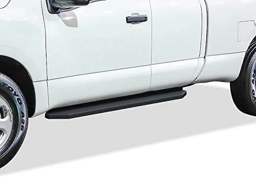 APS Black Running Boards Style Compatible with Nissan Titan 2004-2025 King Cab (Exclude 2016 Models) & Titan XD 17-19 (Nerf Bars Side Steps) 6in Wide