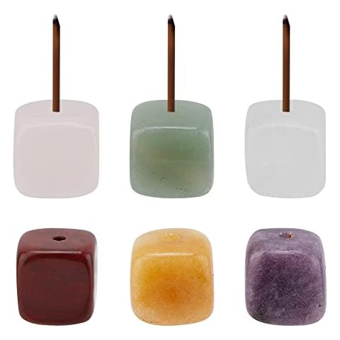 WEBEEDY Quartz Stone Incense Holder Set Cover