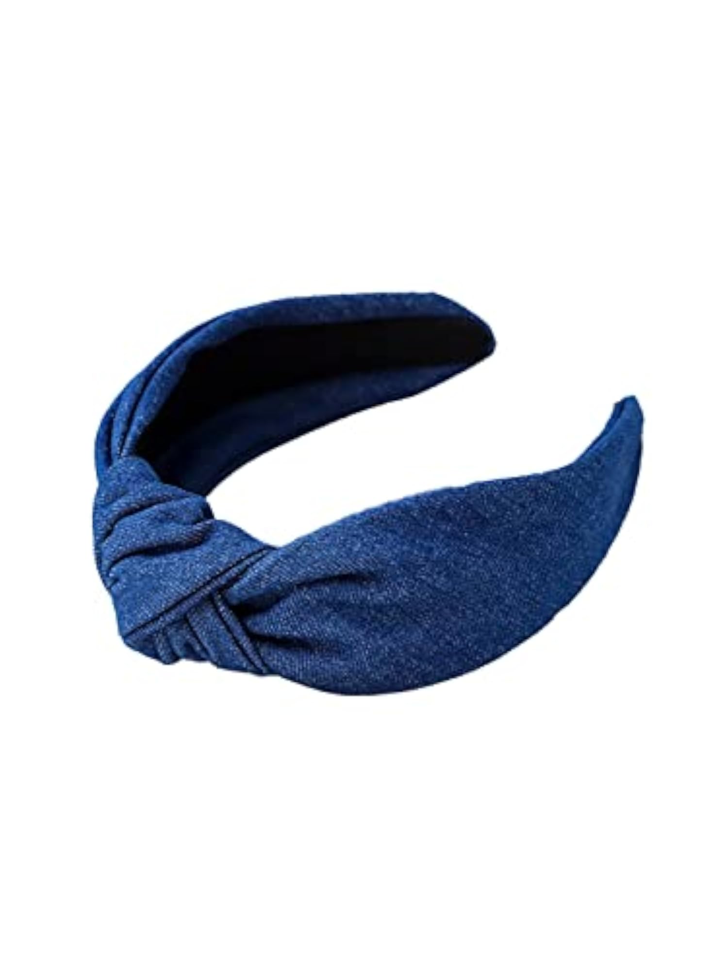 Solid Denim Knot Fabric Headband for Women