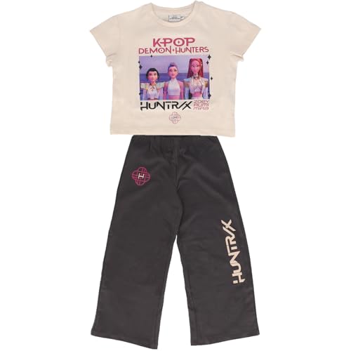 Pyjama K-Pop Demon Hunters Huntrix vêtement de nuit enfant 100% coton beige