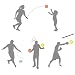 Jastown Springball mit Schnur,Ball mit Schnur Kinder, Wrist Balls, moonball mit Band ,Handgelenk Returnball Auf einem Schnurrebound Balls, Wrist Rebound springball (4 pcs)