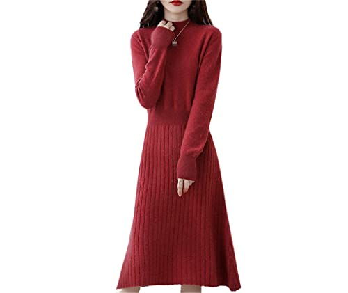 Vestiti a maglia in lana da donna per abiti femminili invern...