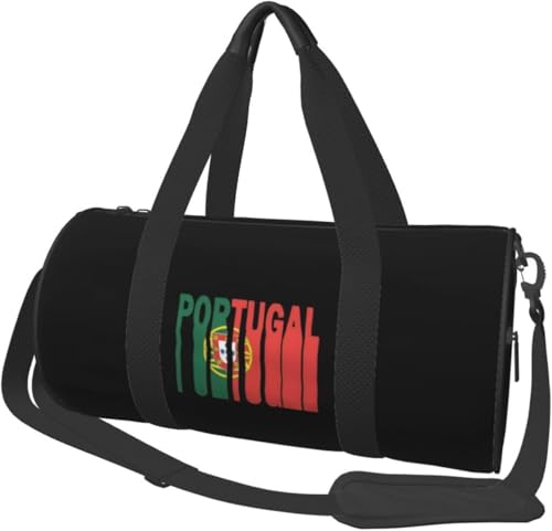 TAOACHENGIAN Retro Portugal Flag Garden Flag Convertible Garment Bag with Shoulder Strap, Carry on Garment Duffel Bag
