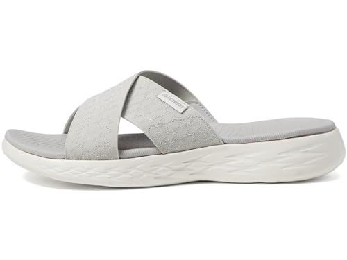 SKECHERS, Womens, On-The-Go 600 - Enchanted, Gray, 9, B - Medium