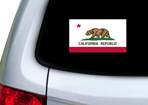 California Sticker Ca Republic State Flag Auto Car Decal Bumper Window Sticker (3X5") #TOP3