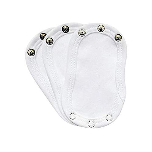 SHOPANTS Paket Furzverlängerungsstück Babykleidung Extender Baby Weste Extender Strampler Verlängerungsstück für männliche und weibliche Baby Strampler Jumpsuit Verlängerung mit Druckknopf 4 Stück thumbnail