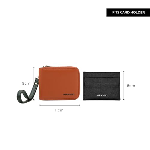 Image of Miraggio Cody Wallet with Detachable Wristlet | One Main Compartments | 6 Card Slots | Women Wallets | Gift Items for Women (Orange)