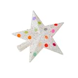 Harilla Decoración navideña de 8 Pulgadas con Purpurina, Estrella navideña para la Parte del, Accesorios para decoración navideña