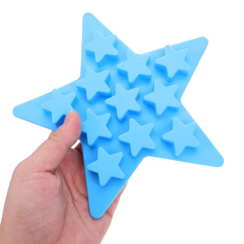 Juego de 3 moldes de cubitos de hielo de silicona con forma de estrella miniatura 4