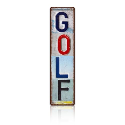 JBYMsign Vintage Sport Street Sign Golf Wall Decor Metal Tin