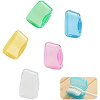 CCLKHY 5 Pcs Portable Toothbrush Head Covers, Toothbrush Protective Case, Toothbrush Caps, Toothbrush Protector Case Sutiable for Home Travel Outdoor Camping Hiking Business Trip