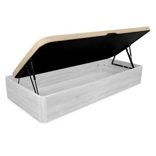 Homey - Canapé Abatible Súper Reforzado Gran Capacidad con Apertura Lateral, Transpirable, Esquinas Redondeadas, 105 x 200, Polar