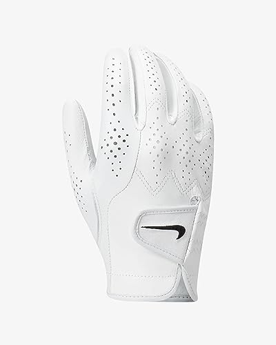 Nike Womens Tour Classic IV Golf Glove for Right Hand White | White | Black Medium/Large