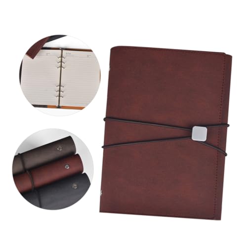 Housoutil Fold PU rouge avec compartiment pour cahier et notes - 6