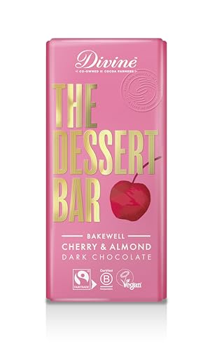 Divine - Divine Dessert Bar 60% Dark Chocolate Bakewell with Cherry and Almond 180 g