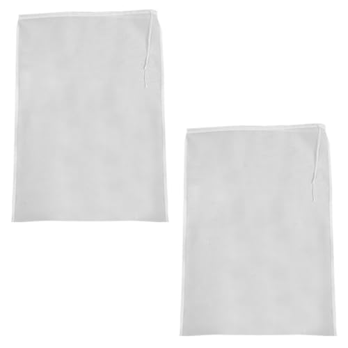 POPETPOP 2Piezas Bolsa de Filtro de Fina de Colador de Alimentos con Cordón para Jugos Vino y Kéfir Material de Algodón Premium Diseño Higiénico y Reutilizable