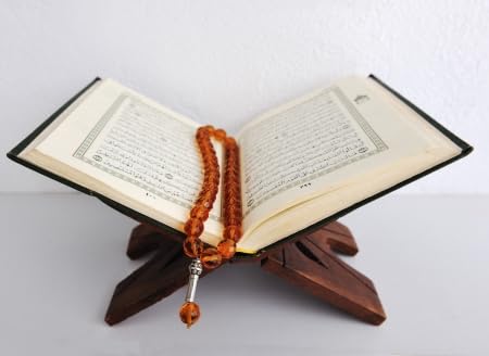 Wooden Hand Carved Rehal - Brown | Religious & Holy Books Stand for Home & Pooja - 13 Inch X 6 Inch | Handcarfted Folding Book Display Stand for Reading & Prayer (15x8x1) inches 2nd Quality-image-19