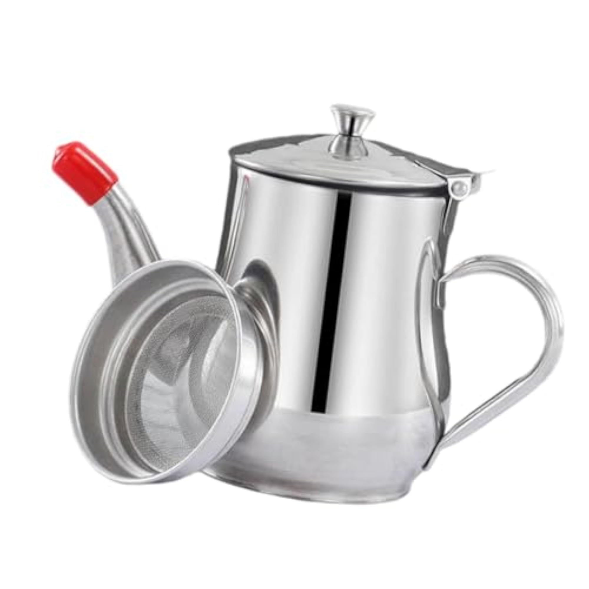 Oil Pot Kitchen Storage Container, 24oz Grease Strainer