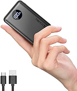Coolreall Small Power Bank, 22.5W PD & QC4.0 Fast Charging 20000mAh Portable Charger, Mini Portable Battery Bank USB C Input/Output with LED Display for iPhone Samsung Huawei Xiaomi AirPods etc