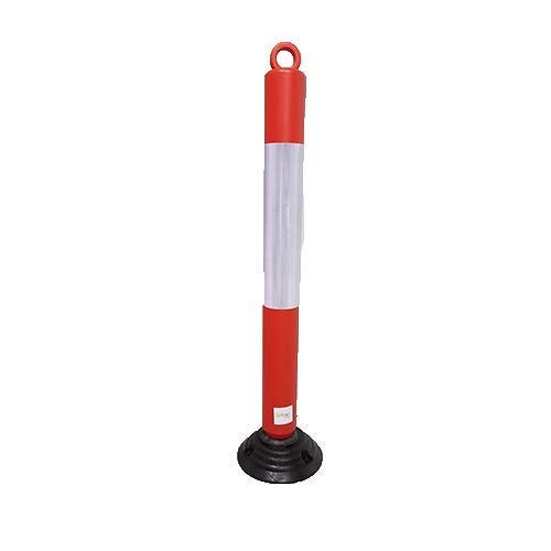 Poteau de signalisation 1170mm et passe-chaîne robuste en acier pour barrière de guidage stable