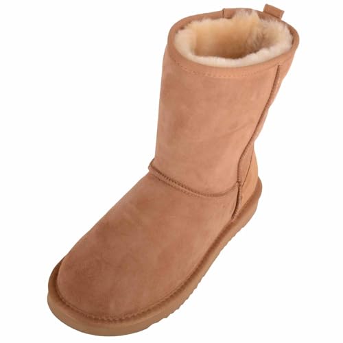Bottines pour homme en peau de mouton véritable de qualité supérieure