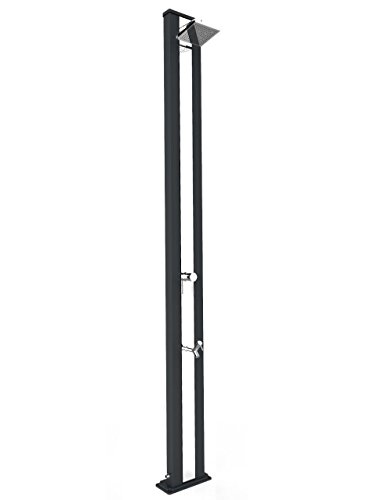 Arkema Ducha Solar Spring S Con Banda Inoxidable Y Lavapiedi Antracita