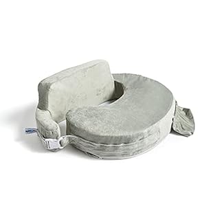 My Brest Friend Super Deluxe Nursing Pillow – Enhanced Comfort & Ergonomic Breastfeeding Pillow for Ultimate Support For Mom & Baby – Adjustable and with Handy Side Pocket, Platinum