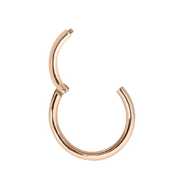 I PIERCING CLICKER I Echt 585 Rose Gold Rotgold I Ring Durchmesser 6 mm I Intim Helix Septum I modern extravagant I 41001-6