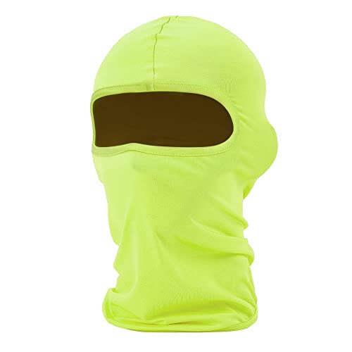 Roxun Balaclava Ski Mask, Neck Gaiter Motorcycle Scarf, Summer Cooling Uv Protector For Men/Women Fluorescent Yellow #TOP2